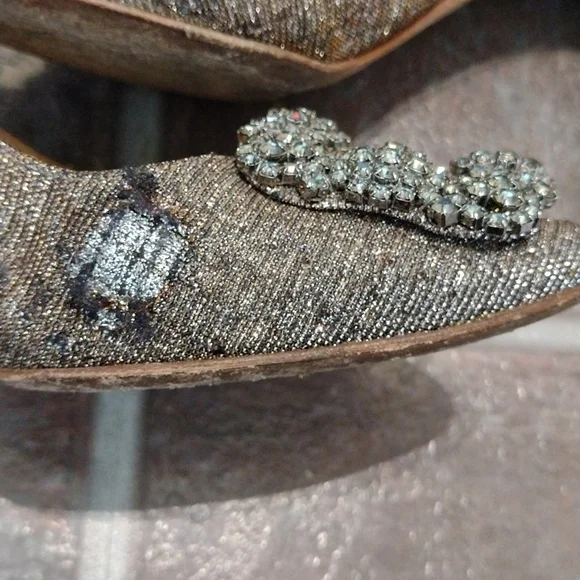 manolo blahnik hangisi crystal glitter pump heel size 36.5 size 6 - Picture 8 of 17